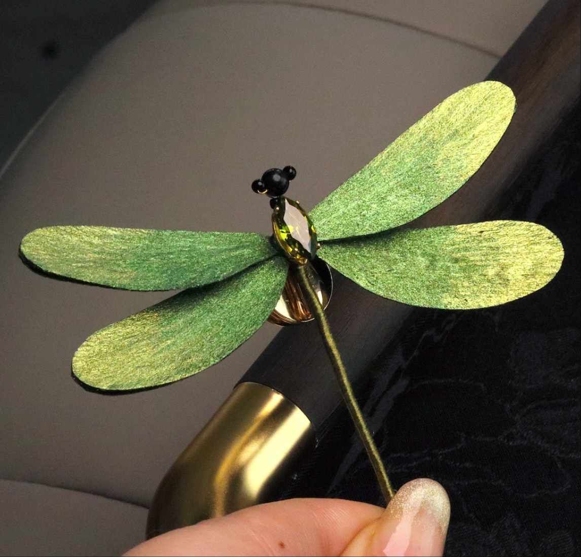 Silken Aviator-Heirloom Dragonfly Brooch