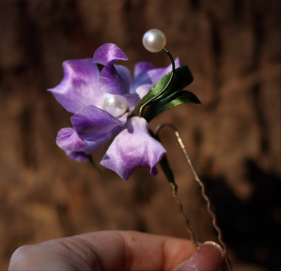 Velvet Iris Heirloom-Silk Bloom Brooch